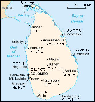 スリランカ地図