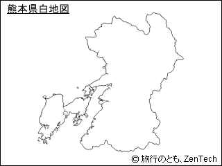 熊本県白地図