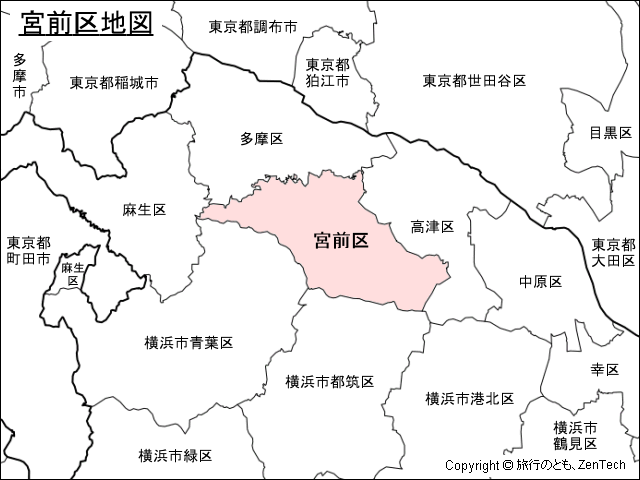 宮前区地図