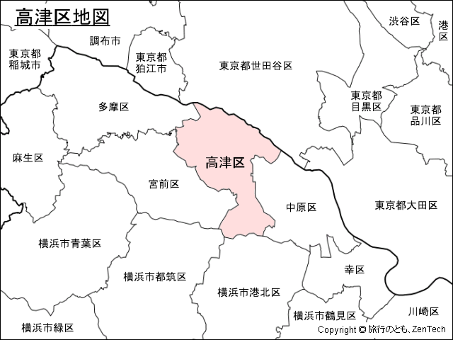 高津区地図