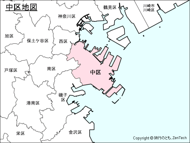 横浜市中区地図