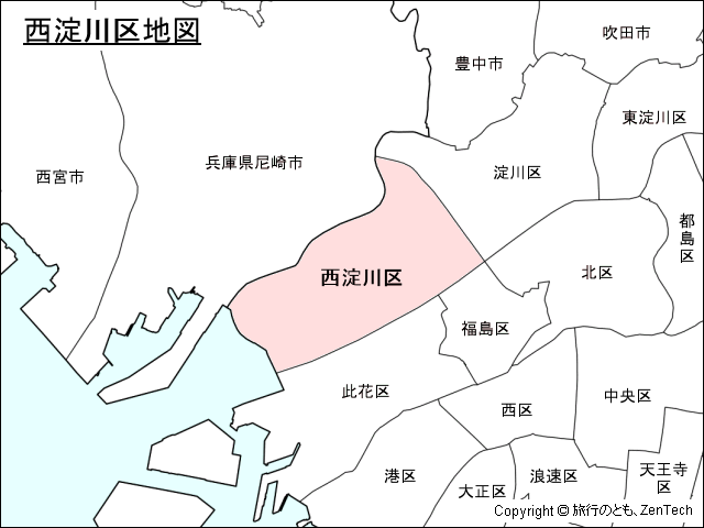 大阪市西淀川区地図