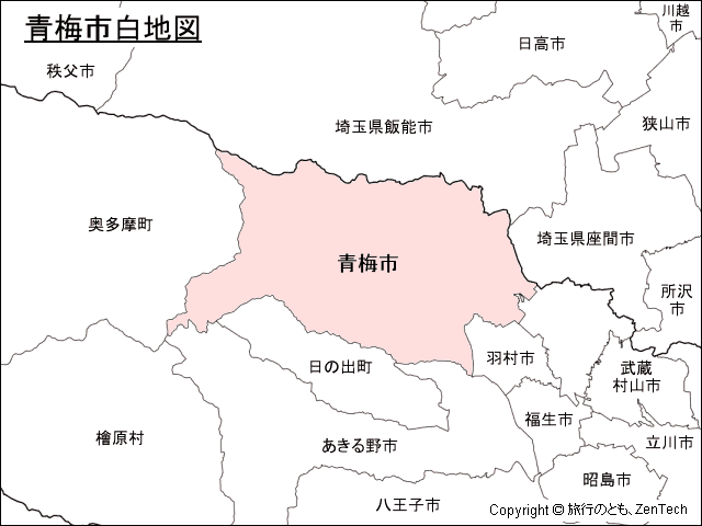 青梅市地図
