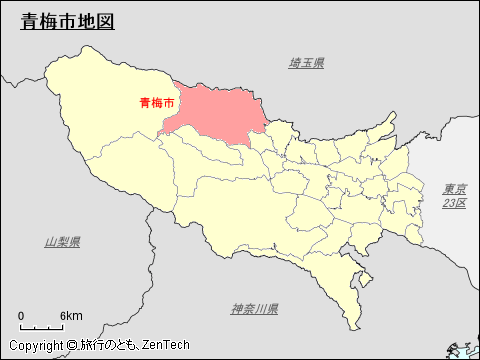青梅市地図