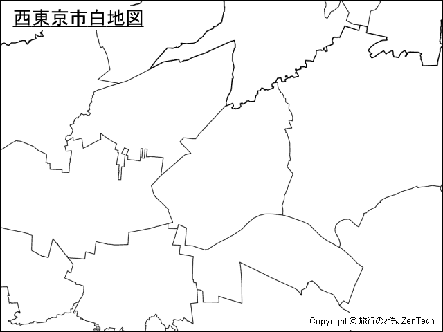 西東京市白地図