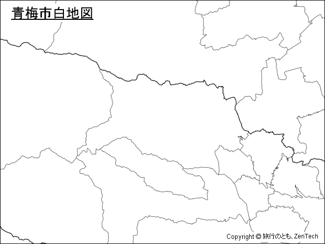 青梅市白地図