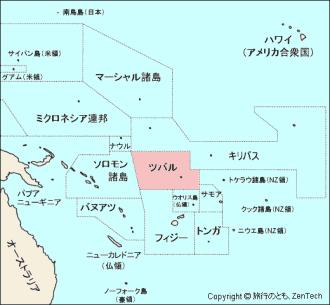 ツバル白地図