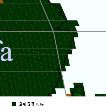 浙江省気候区分地図