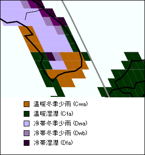 全羅北道 気候地図