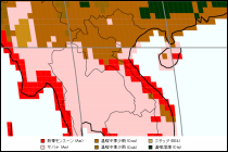 ラオス気候区分地図