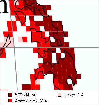 セブ島気候区分地図 セブ島気候区分地図