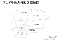 アンドラ地方行政区画地図