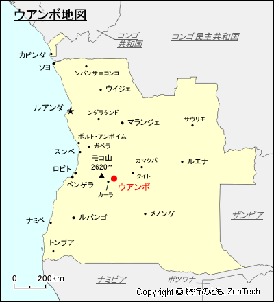 ウアンボ地図
