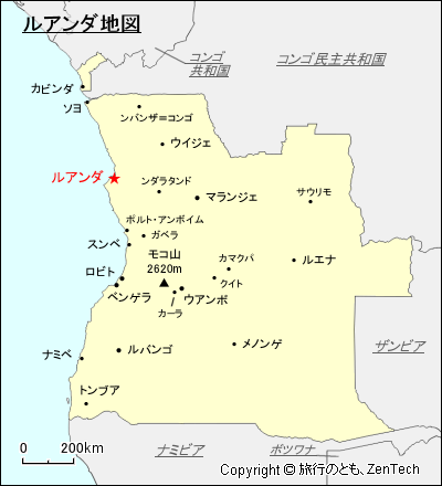 ルアンダ地図