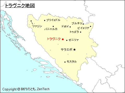 ボスニア・ヘルツェゴビナにおけるトラヴニク地図