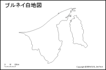 ブルネイ白地図