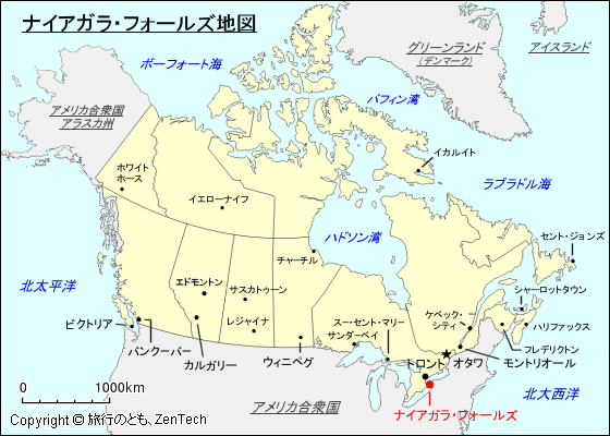 ナイアガラ・フォールズ地図