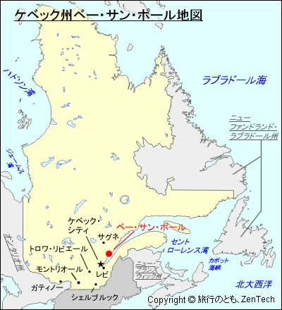 ケベック州ベー・サン・ポール地図