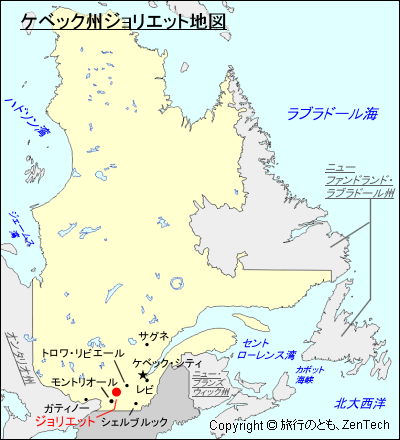 ケベック州ジョリエット地図