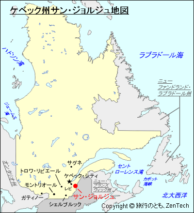 ケベック州サン・ジョルジュ地図