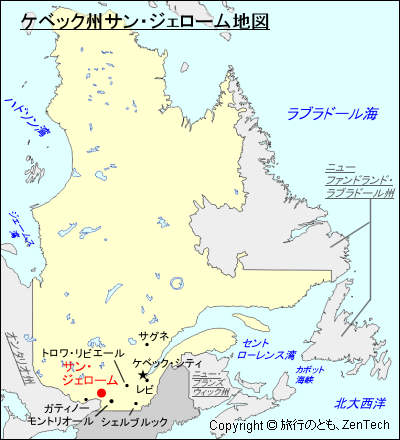 ケベック州サン・ジェローム地図