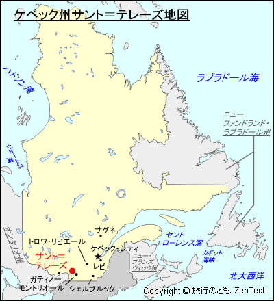 ケベック州サント＝テレーズ地図