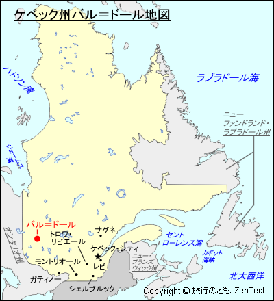 ケベック州バル＝ドール地図