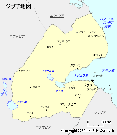 ジブチ地図