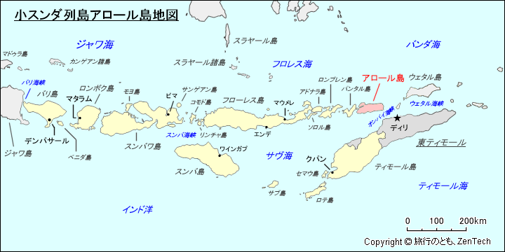 小スンダ列島アロール島地図