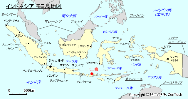 インドネシア モヨ島地図