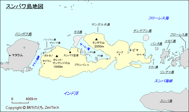 スンバワ島地図