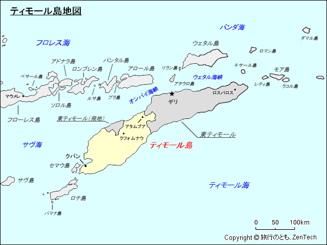 ティモール島地図