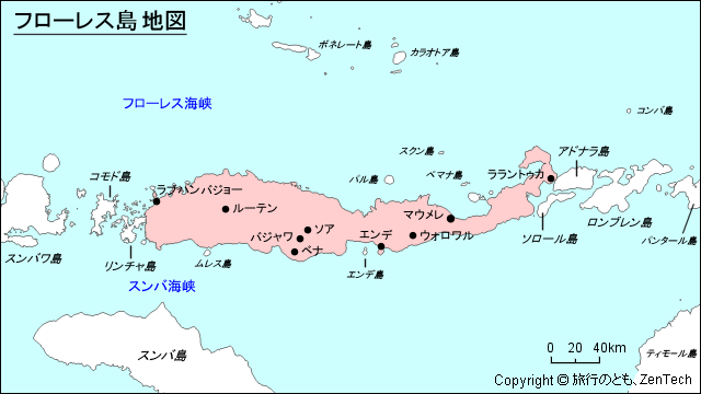 フローレス島地図