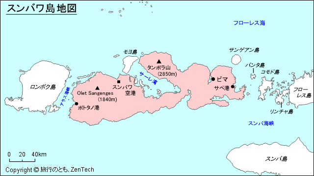 スンバワ島地図