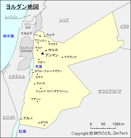 ヨルダン地図