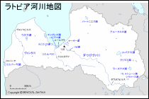 ラトビア河川地図