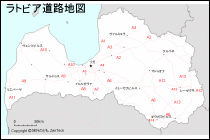 ラトビア道路地図