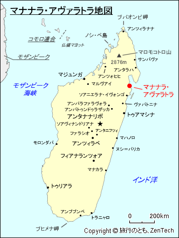 マナナラ・アヴァラトラ地図