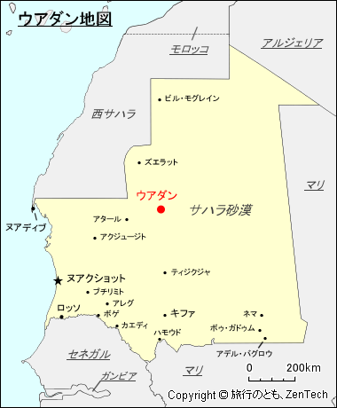 ウアダン地図