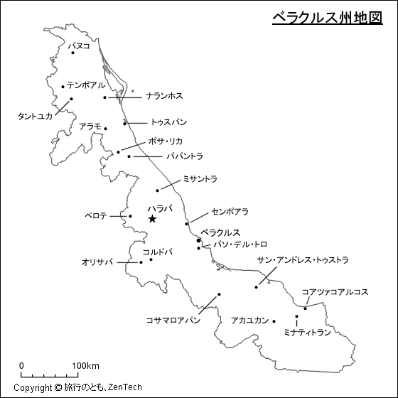 ベラクルス州地図