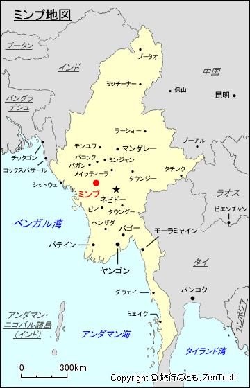 ミンブ地図