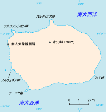 ブーベ島地図