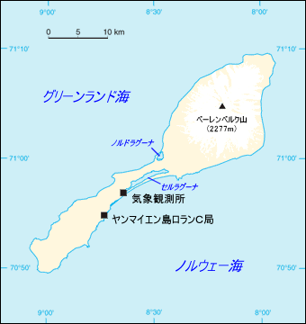 ヤンマイエン島地図