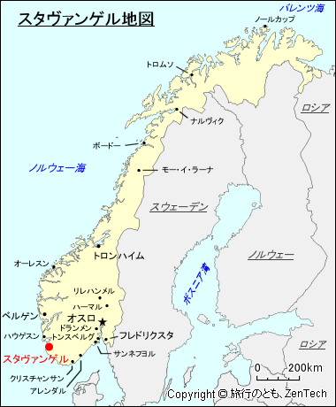 スタヴァンゲル地図