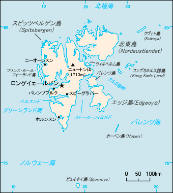 スヴァールバル諸島地図