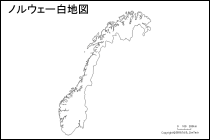 ノルウェー白地図