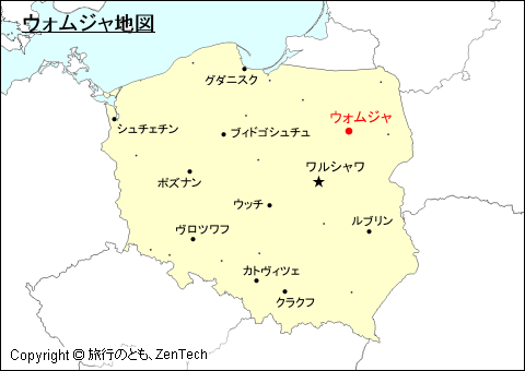 ポーランドにおけるウォムジャ地図