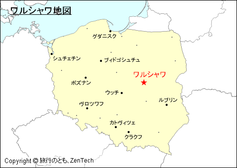 ポーランドにおけるワルシャワ地図