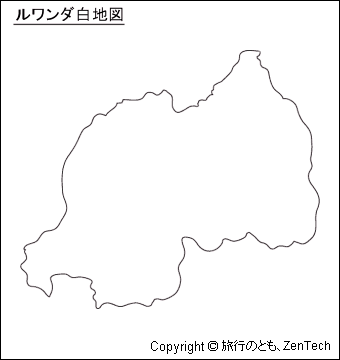 ルワンダ白地図