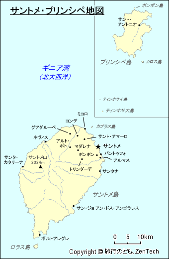 サントメ・プリンシペ地図